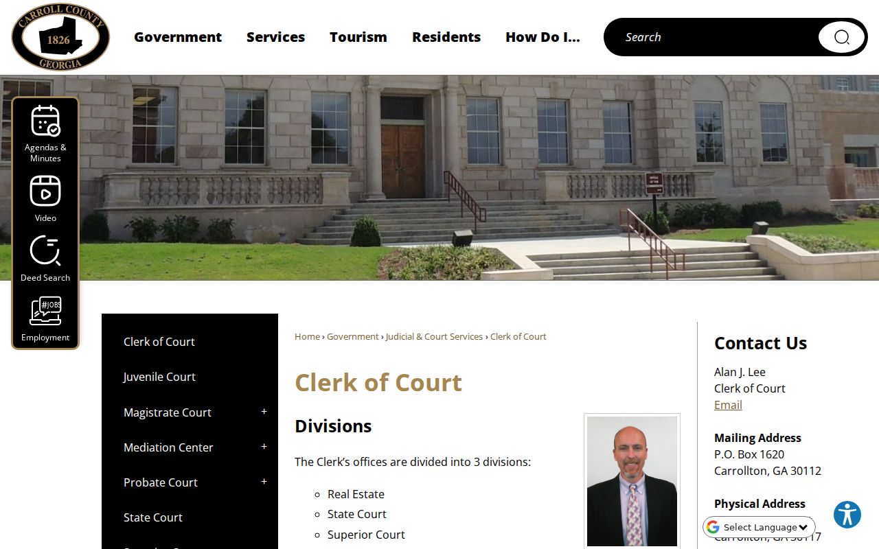 Carroll County warrant records Clerk of Court source