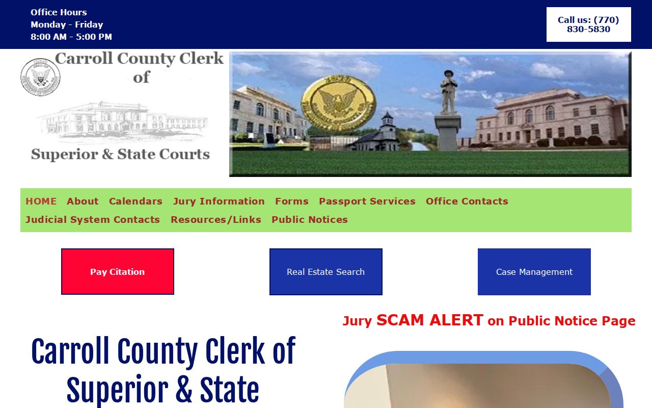 Carroll County active warrant Clerk source
