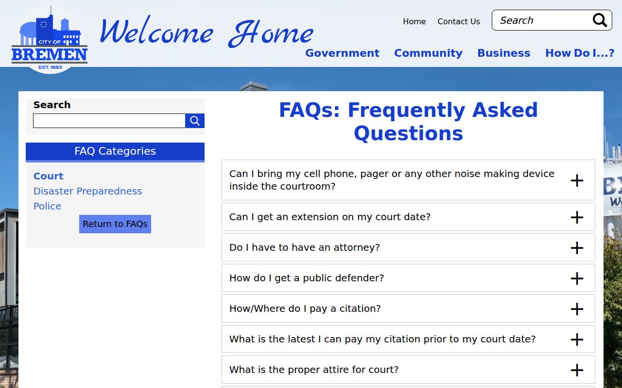 Bremen warrant search payment and extension FAQ