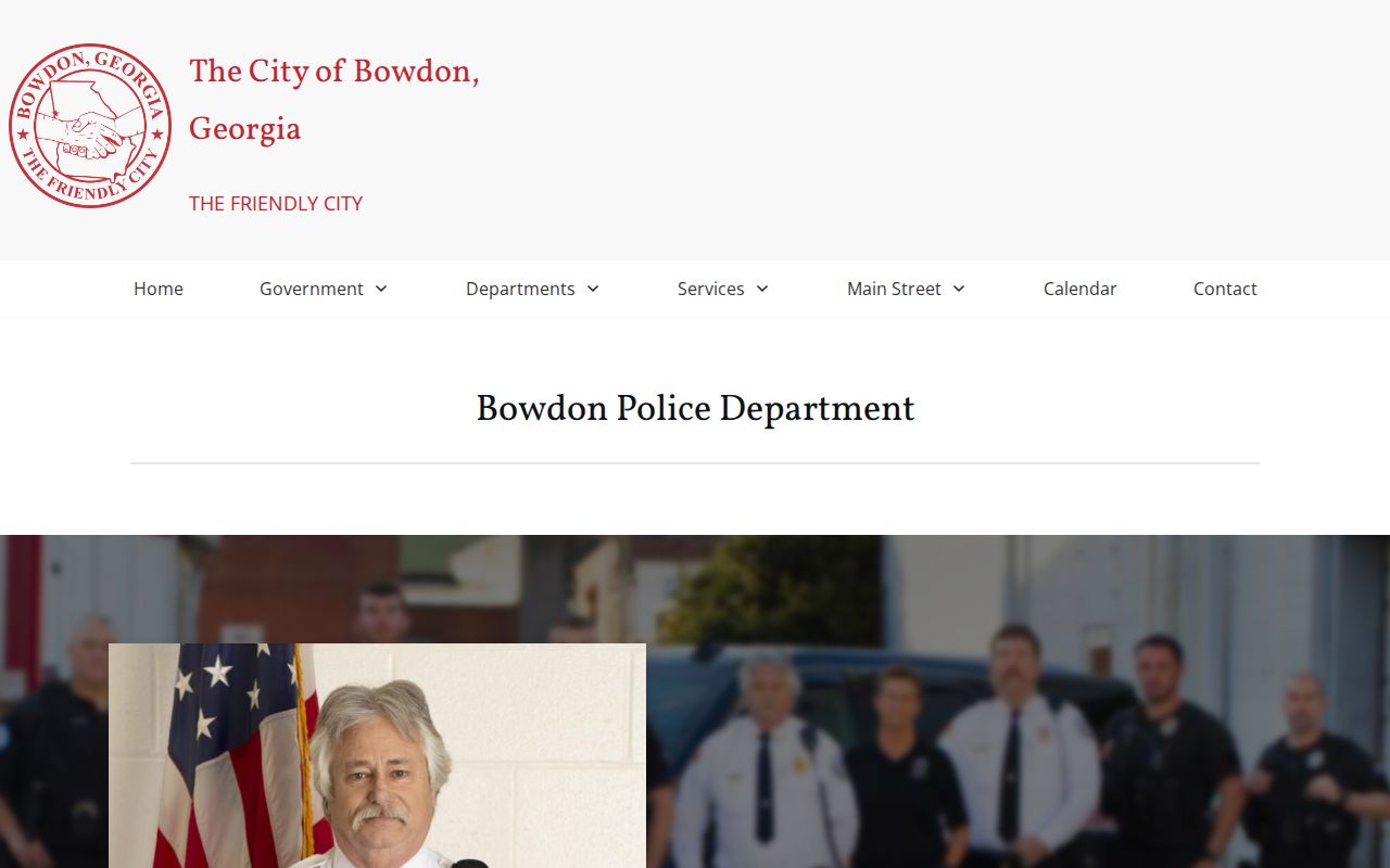 Bowdon warrant records police department contact page